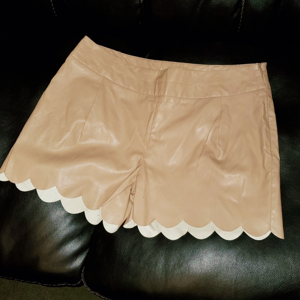 Very J faux leather shorts